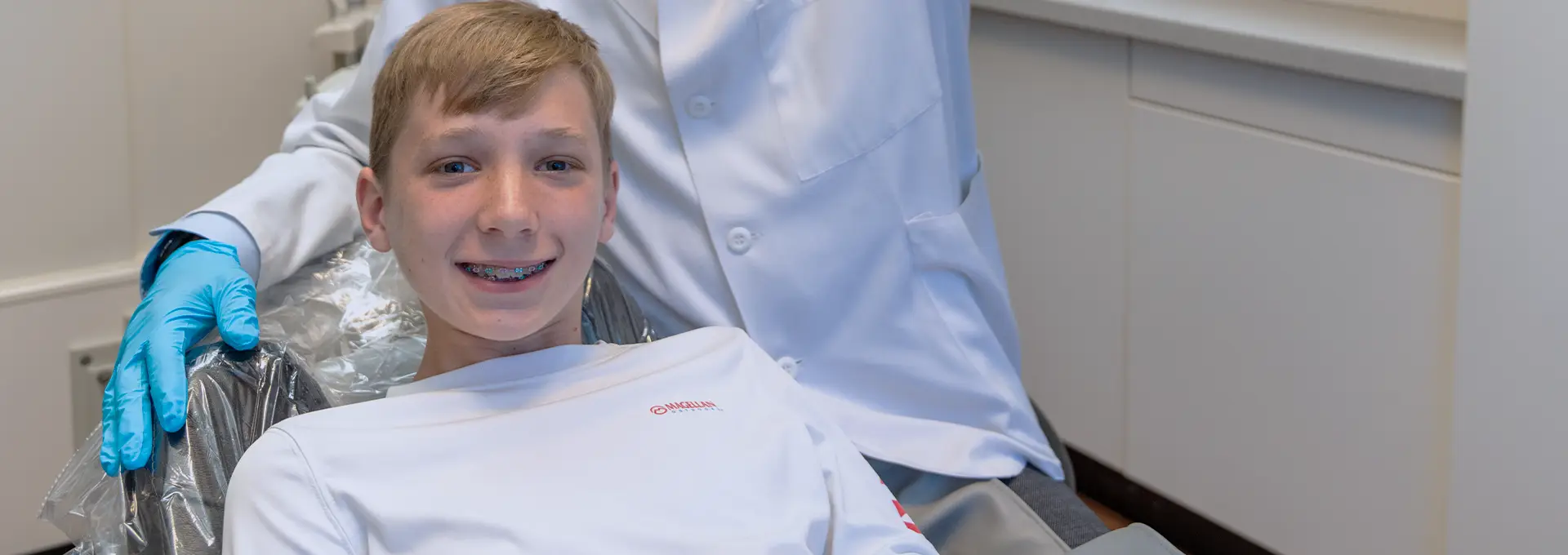 patient in traditional braces